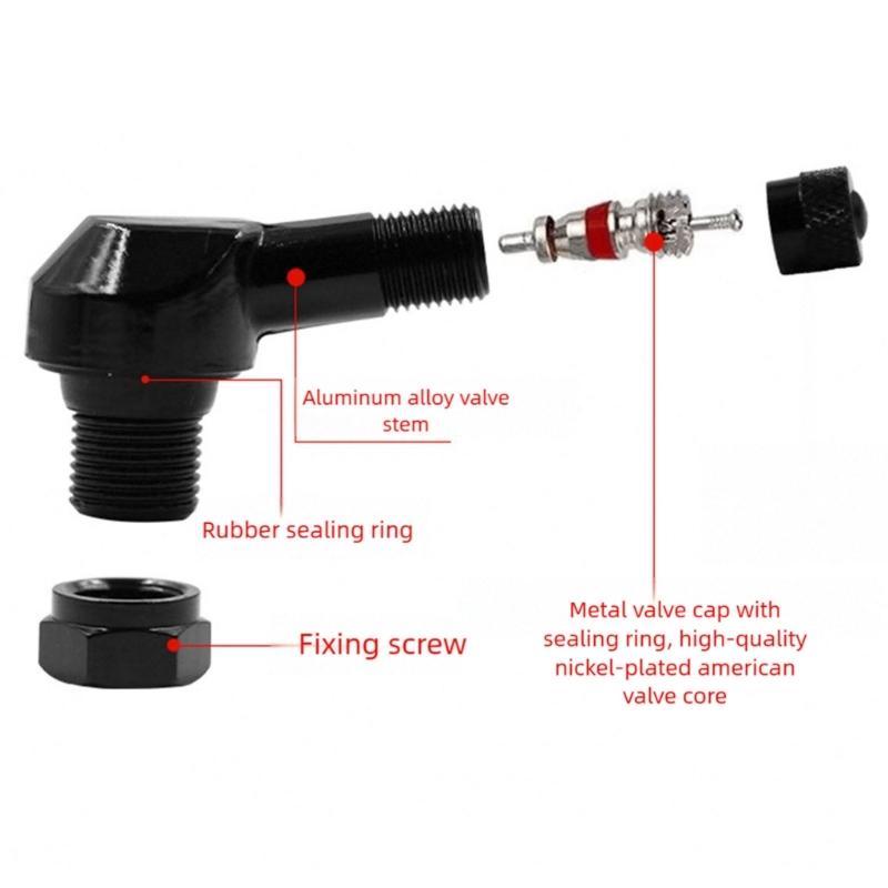 Motorcycle Modification Accessories Aluminum Tubeless Tyre Valves Stem for Most Motorbike Replacement Tire Valves Stems