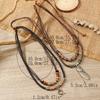 Retro Feather Love Pendant Chicken Wing Wood Pullable Leather Necklace