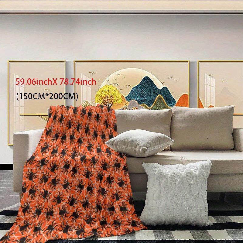 Spider Web Mystery Blanket Reversible Flannel Throw for Halloween Fun AllSeason Comfort Spooky Elegance Gift
