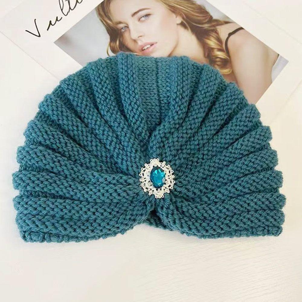 Winter Warm Hijab Caps Soft Turban Cap Fashion Knitted Hats for Women
