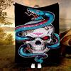 Zucker Totenkopf Fiesta Decke Wendbare Flanelldecke für Liebhaber Volkskunst Ganzjahreskomfort Lebendige Kultur Geschenk
