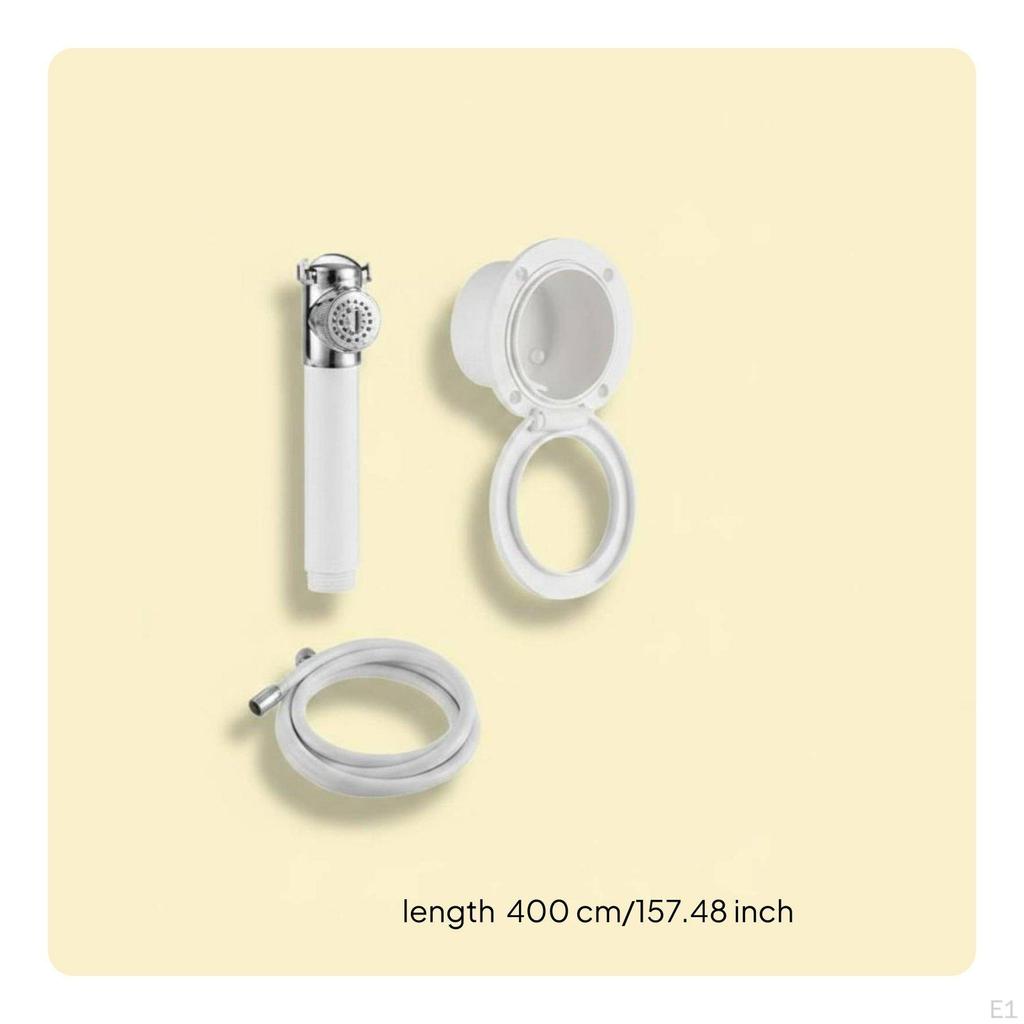 Recessed Transom Shower Embedded Enclosure Shielded Lid Stainless Steel Marine Sprayer for
