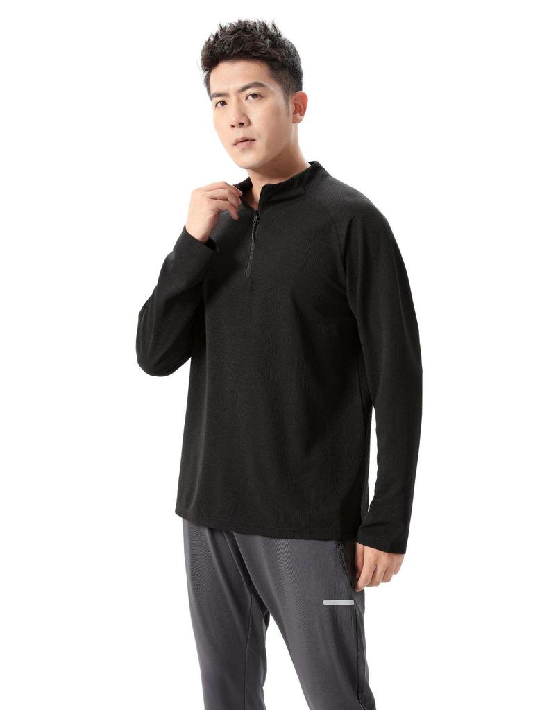 Lulu Men's Lightweight Long Sleeve Breathable Top for Spring/Autumn - Ideal for Running, Hiking, Casual Sports & Outdoor Training
