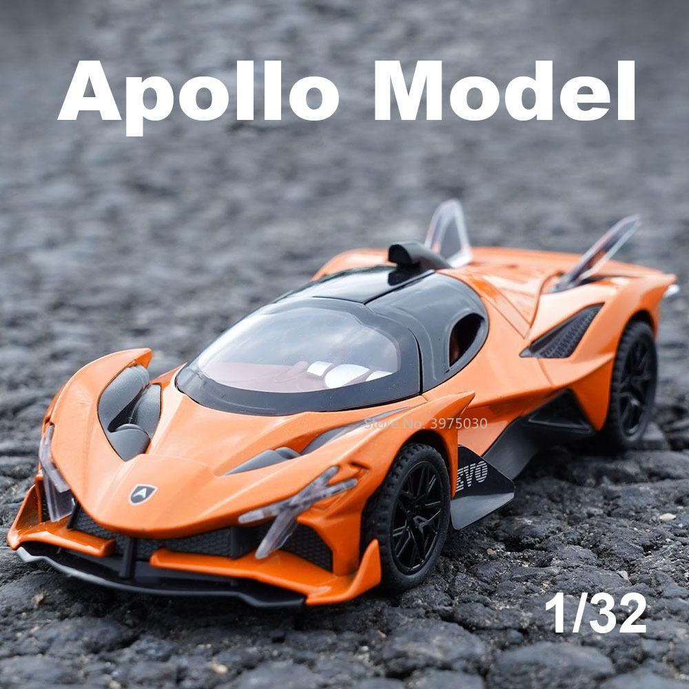 1/32 Apollo EVO Scale Alloy Sport Car Model Diecasts Vehicle Model with Light Sound Pull Back Car Toys for Child Birthday Gifts