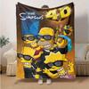 The Simpsons Cartoon Blanket, Short Plush Cute Warm Blanket, Living Room Home Decoration Sofa Four Seasons Travel