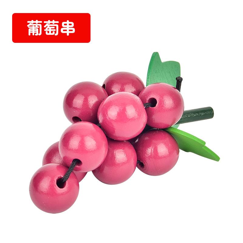 Simulation Magnetic Montessori Fruit Sesele House Lemon Grape Apple Durian Seasoning Baking Toy Wooden Educational Toys For Gift