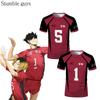 Cosplay Costume School Volleyball Club Men Sportswear Tee Kids Anime Haikyuu Nekoma Jersey Uniform T-shirt Kozume Tetsurou Kuroo