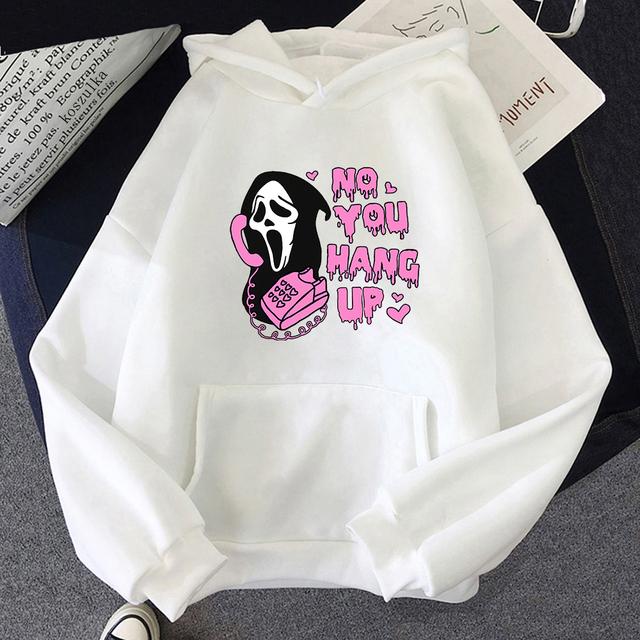 No You Hang Up Hettegenser Dame/Herre Estetisk Streetwear Bokstaver Print Hettegensere Unisex Høst Vinter Halloween Hettegensere Topper