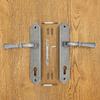 HAMILTON Door Handle with Escutcheon for 72mm Cylinder, ANTIQUE NICKEL