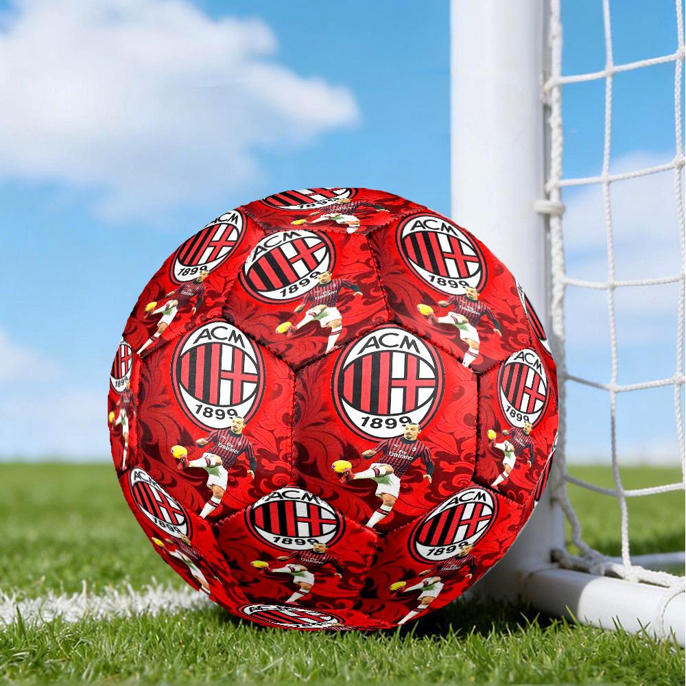Milan Football club Printed Size 5 Soccer Balls, High-Quality, Anti-Slip, Protective Football, A Unique Gift , Birthdays, Christmas Gifts