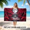 Mushroom Forest Theme Soft Beach Towel Personalized Custom Name Text Towel Portable for Beach Pool Travel