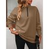 TIFICY Women's Fashion Casual Solid Color Print Spring Fall Long Sleeve POLO Neck Pullovers & Long Sleeves