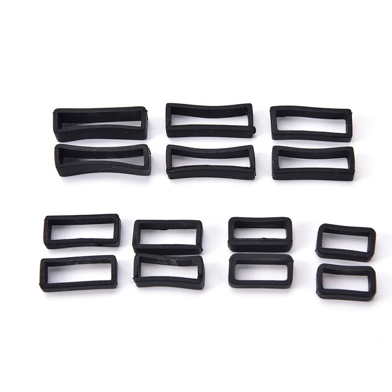 2Pcs 14Mm-26Mm Rubber Silicone Watch Band Loop Strap Small Holder Locker Keeper