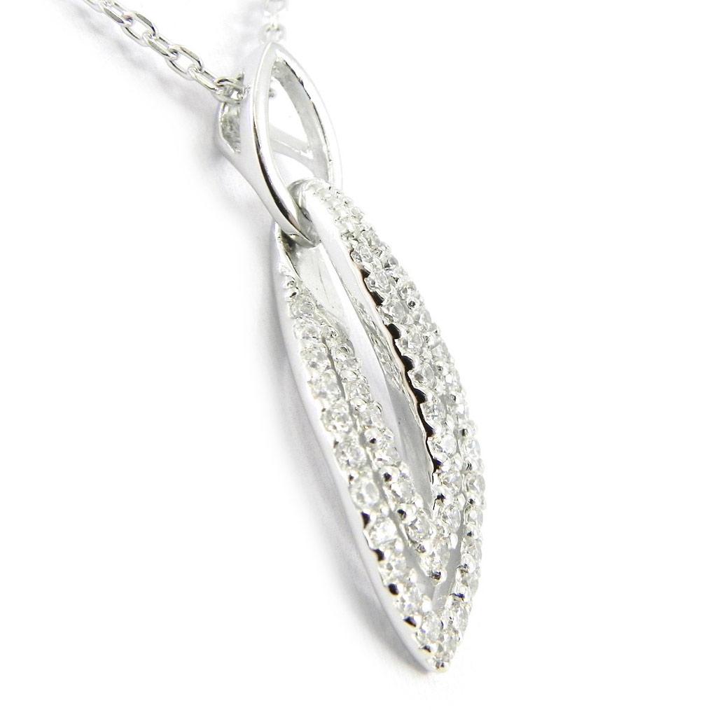 Altesse [H3377] - White 'Goddess' Silver Necklace