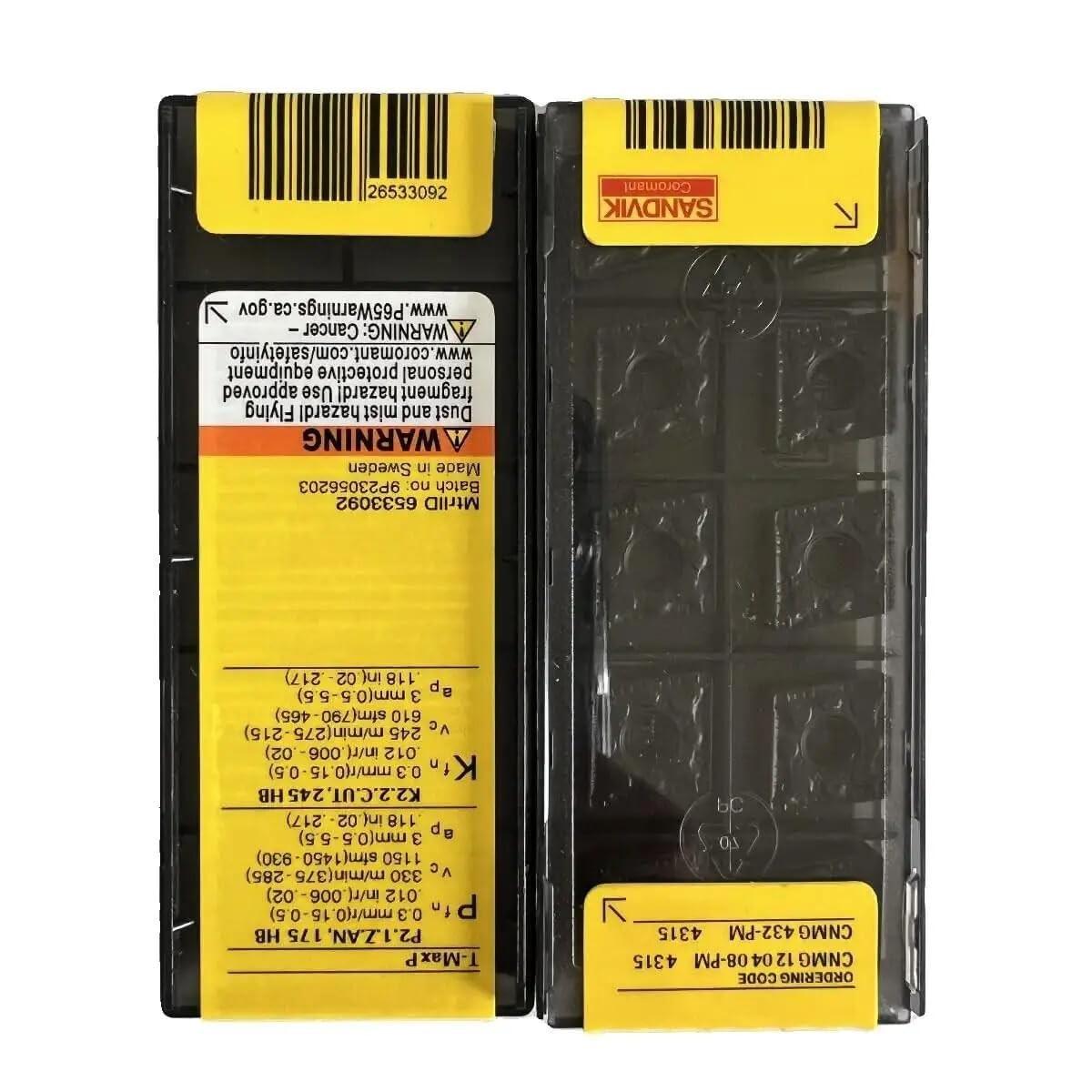 

Original Sandvik / CNMG120408-PM 4315 /Carbide CNC Blade 10 PCS