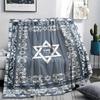 1PC Hanukkah Print Flannel Blanket, High quality All Seasons, Home Decor, Warmth and Comfort, Perfect for Christmas Gifts