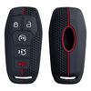 Silicone Car Key Case Shell For Ford Explorer Edge Mustang F Series Truck    Rubber Remote Cover Keychain Accessorie