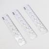 Multifunctional Transparent Ruler with Wave and Hole Design, 15cm & 20cm Scale, Ideal for Primary Students