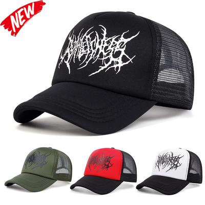 Gothic Sommer Mode Netz Hut Baseball Kappe Snapback Kappen Hip-Hop Hüte Outdoor Verstellbar Herren Damen Cowboy Sonnenschutz Hut