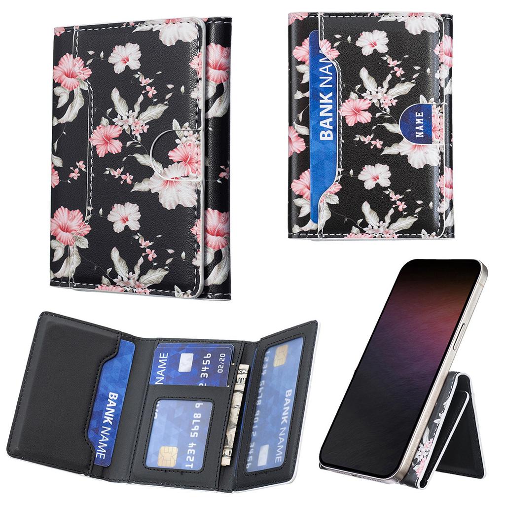 Bolsa de cartão divisória magnética Magsafe universal para telemóvel iPhone, bolsa de cartão de armazenamento pintada com cartoon Samsung