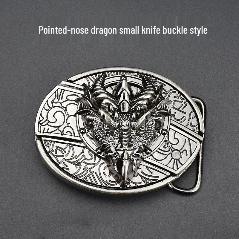 Men's Casual Punk Alloy Knife Buckle Belt