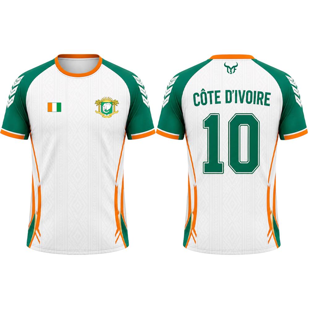 2026 New Cote D'Ivoire Flag Print Jersey T-shirt Breathable Outdoor Sports Football Tee Men's And