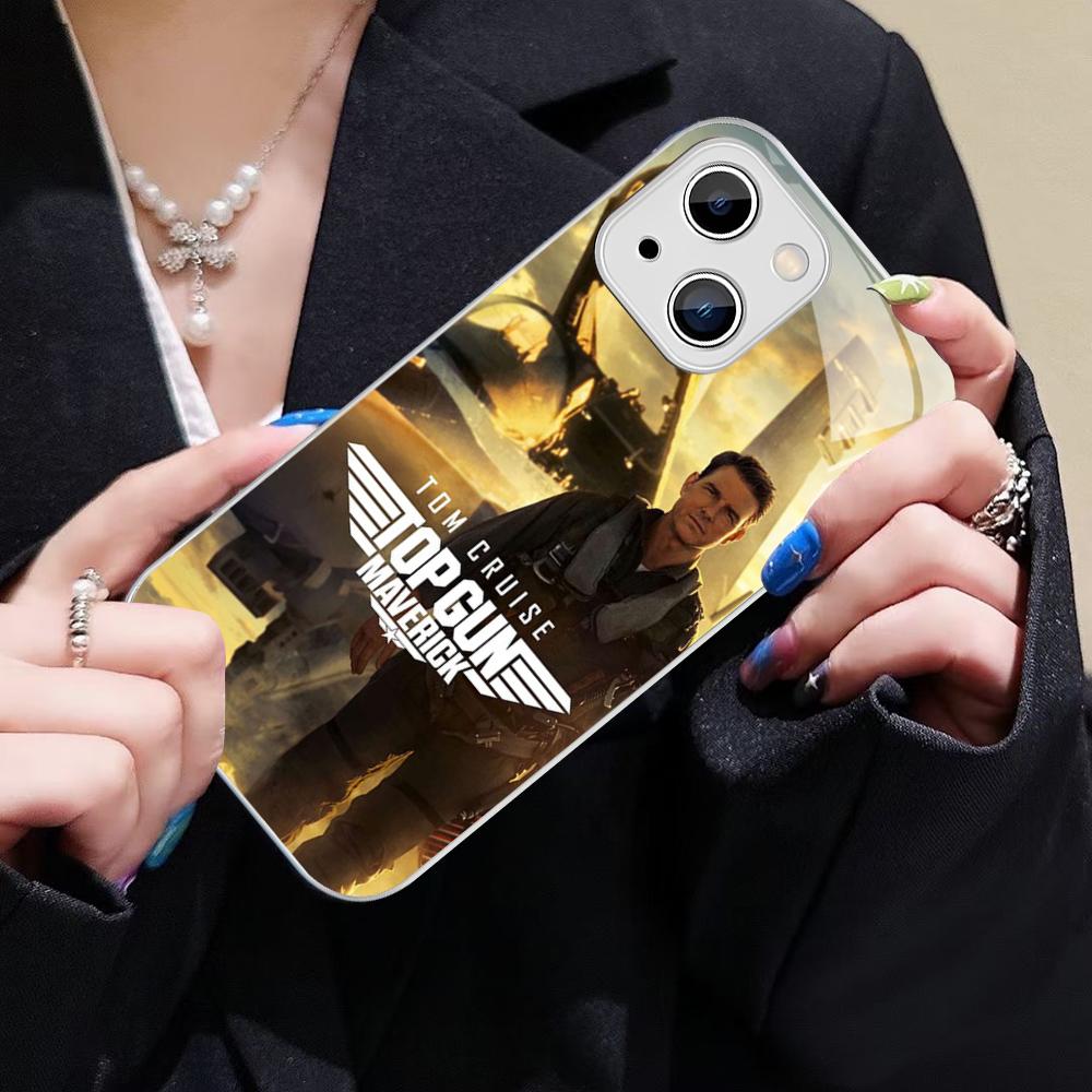 Movie Top Gun Maverick Phone Case For IPhone 14 13 12 Mini 11 Pro XS Max X XR 14 Plus Tempered Glass Cover