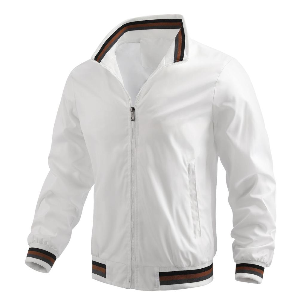 Casual Jacket Men's Spring and Autumn Fashion New Print Sports Solid Color Men's Coat