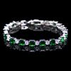 New European and American Fashion Bracelet Ladies Aaa Square Round Fairy Wind Does Not Fade Natural Zircon