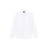 Plain Pointed Collar Single-Breasted Long Sleeve Shirt Men Shirts White WD-SH1-23-217-M-WH