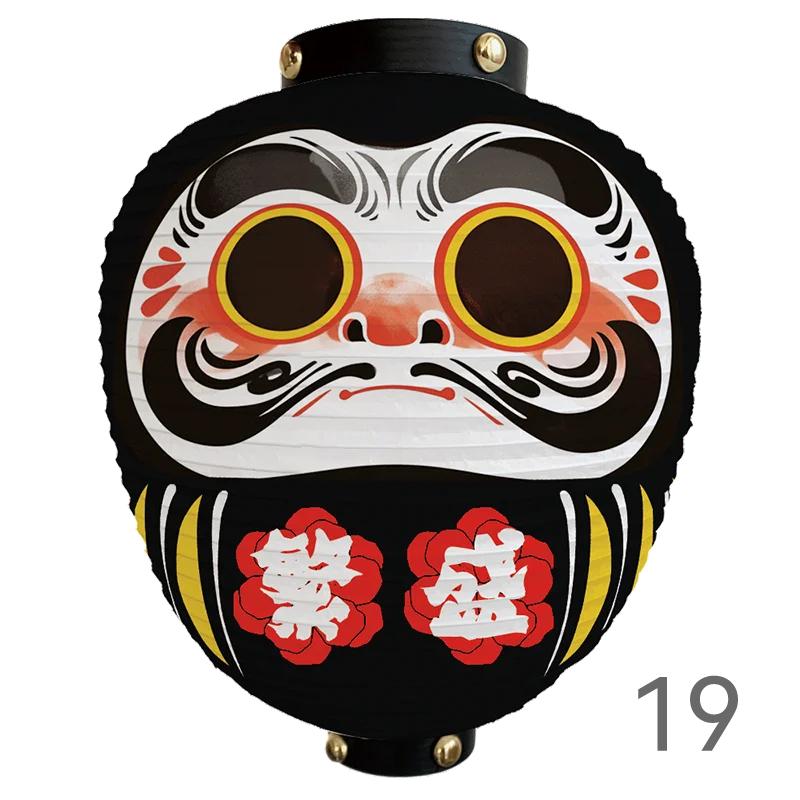 Japanese Style Cartoon Wish Dharma Hanging Lantern Japan Mascot Daruma Sushi Pub Bistro Restaurant Izakaya Decor Lantern