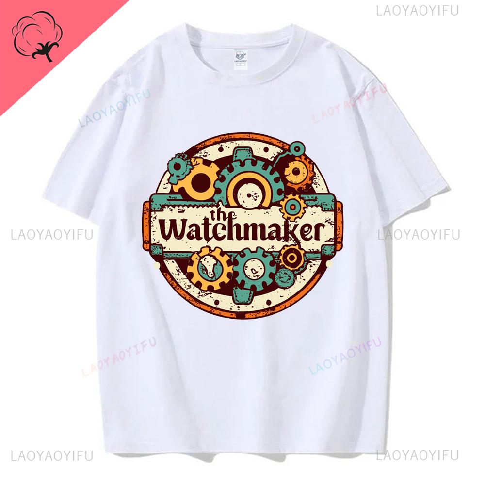 THE Watchmaker Vintage Graphic Watch Collector Clockmaker Printed Tshirt Streetwear Casual Fashion Cotton Unisex Tshirt Y2K Tees