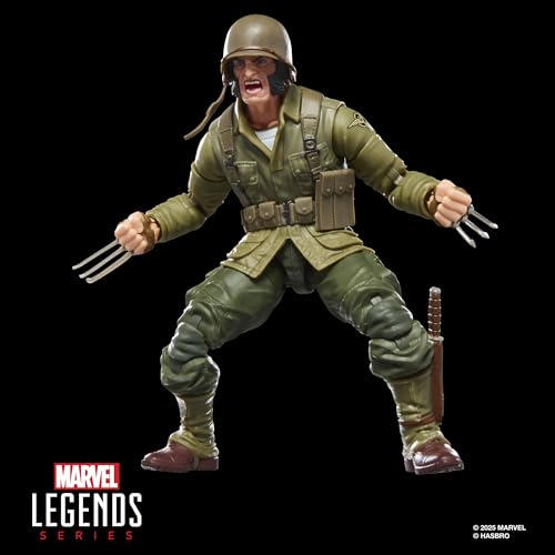 Hasbro Marvel Legends Series Wolverine (WWII Logan) X-Men Comics 6-inch Collectible Action Figure G0820 Authentic