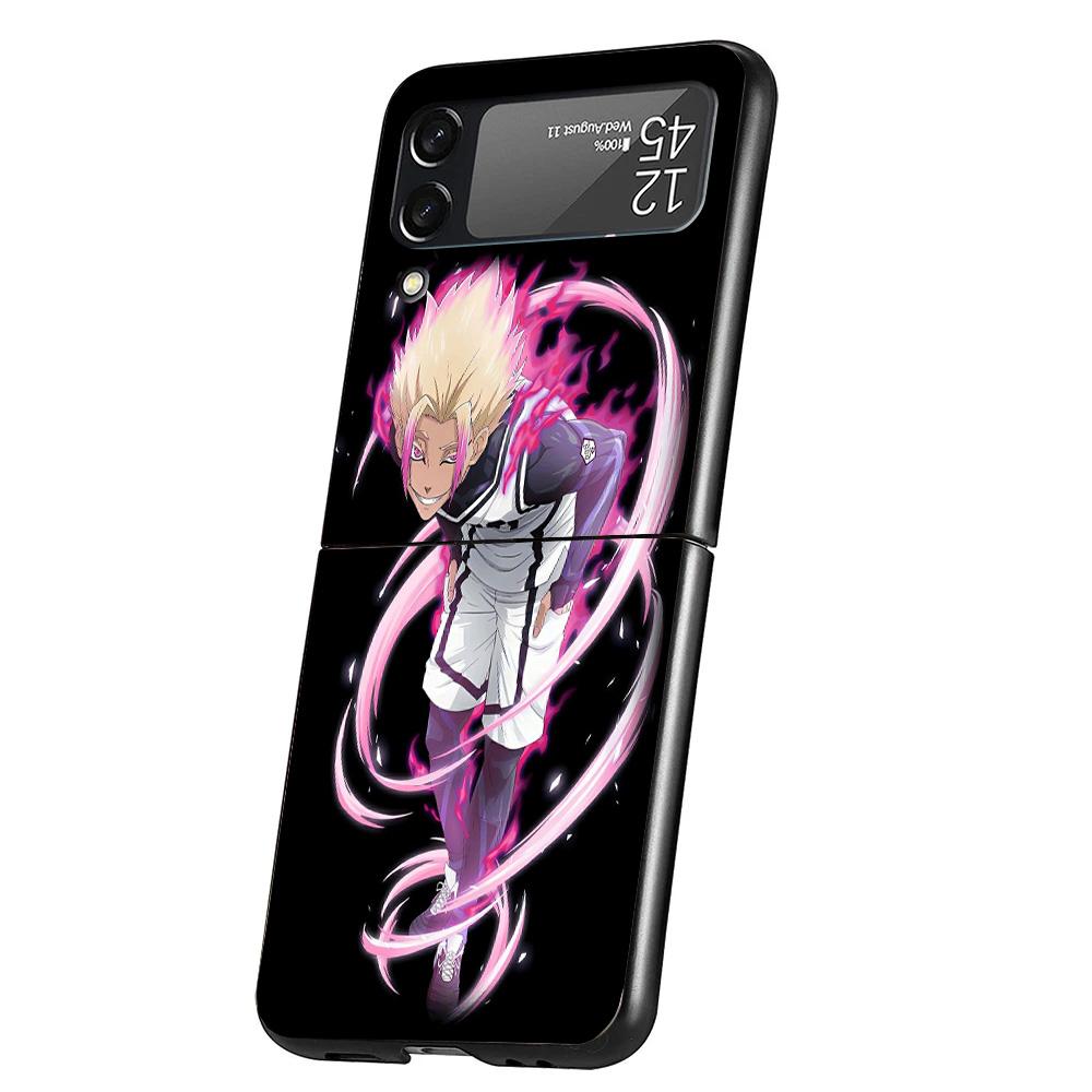Blue Lock Shidou Ryusei Cover Phone Case For Samsung Galaxy Z Flip 7 6 5 4 3 5G Flip7 Flip6 Flip5 Flip4 Flip3 Black Fundas Shell
