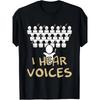 Funny I Hear Voices Choir Graphic Tee Short Sleeve Cotton Casual TShirt for Music Lovers