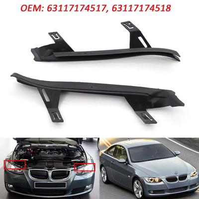 1 Paar obere vordere Scheinwerferdichtungen Abdeckungen Zierleiste Dichtungsstreifen links rechts 63117174517 63117174518 für BMW 3er E90 E92 E93