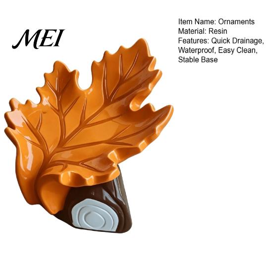 Modern Bathroom Sink Accessories Creative Simulated Maple Leaf Resin Soap Dish, Quick Drainage for Laundry Shaped Tray Soap, Stylish Decorative Holder