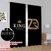 2pcs,2D Plane Printing Curtain Popular King and Queen (35) Versatile Polyester Fabric (without Rod) Decorations Inside Perfect