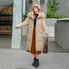 Mid-length cotton jacket autumn and winter women's down cotton jacket with hood thickened jacket 2025 Korean version loose plus size padded jacket