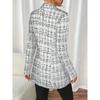 Women S Fitted Turn Down Collar Long Sleeve Button Blazer