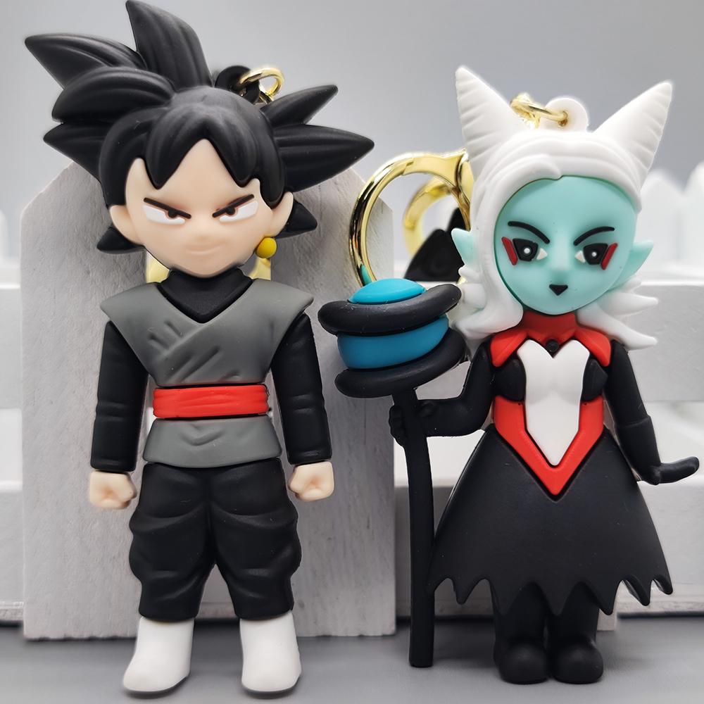 Anime Dragon Ball Z Super Saiyan Goku Figure Keychain Cute Cartoon Character Key Ring Bag Charm Pendant Accessories for Fans