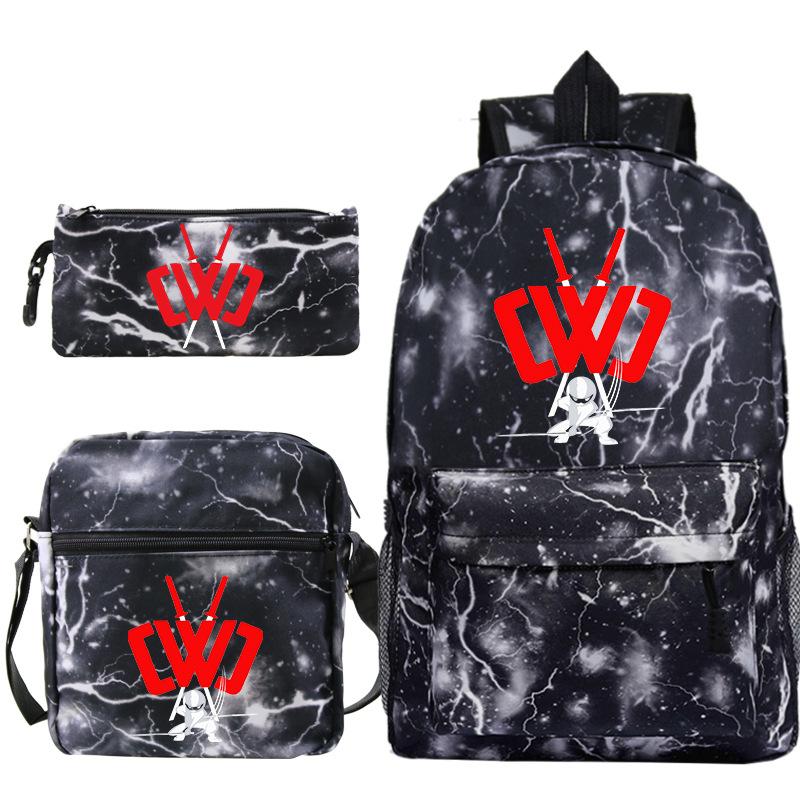 Popular game merchandise printed backpack popular student bag three-piece set