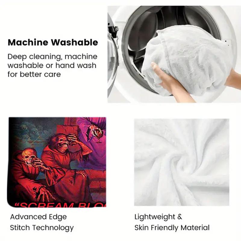 Death 2D Flat Pattern Flannel Blanket High Quality All Seasons Warmth and Comfort Perfect for Christmas Gifts.DMT0925498