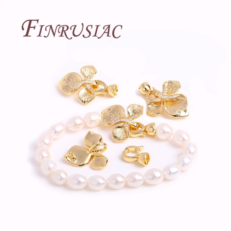 18K Gold Plated Verschlüsse Für Schmuck, Befestigungselemente Für Armbänder, Verbindungsverschluss Für Halsketten-Accessoires, DIY Schmuckherstellung Zubehör