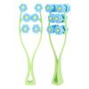 Face Roller Multiple Rollers Concave Convex Particles Comfortable Handle Multiple Rollers V Shaped Face Massager