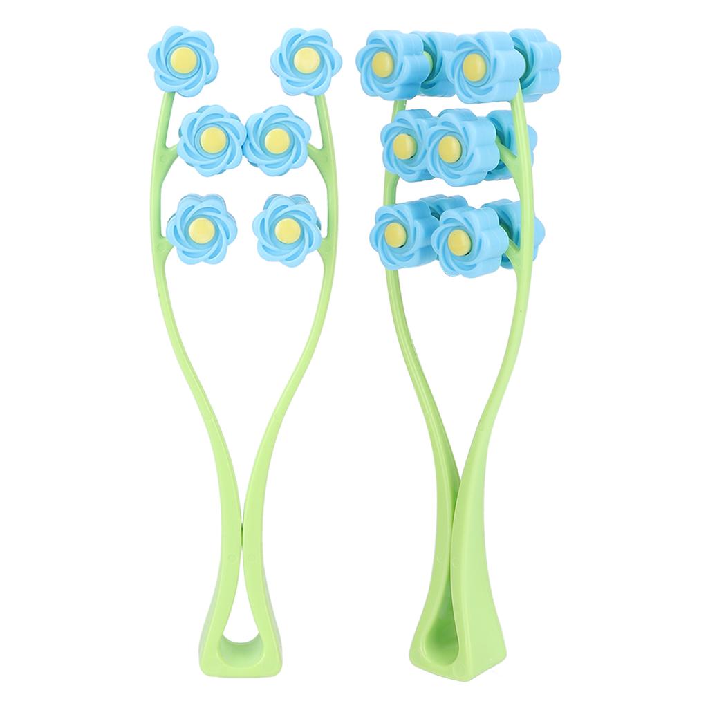 Face Roller Multiple Rollers Concave Convex Particles Comfortable Handle Multiple Rollers V Shaped Face Massager