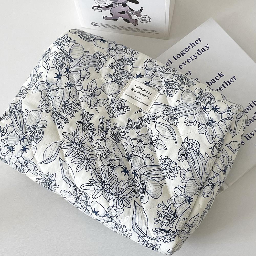 1 Stück Vintage Blumen Make-up Tasche Große Kapazität Kosmetik Aufbewahrungstasche Tragbare Reise Kulturtasche mit Reißverschluss Kosmetik Organizer