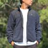 Logo Spark Men's Cationic Fleece Full Zip Jacket, Sizes M, L, and LL (JP, Alphabet, M, Navy)