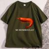 Mi Bomboclat Shrimp T Shirts Retro  Short Sleeve Funny Fish Tee Fisher Silly  Cotton Short Sleeve Round Neck Tshirts