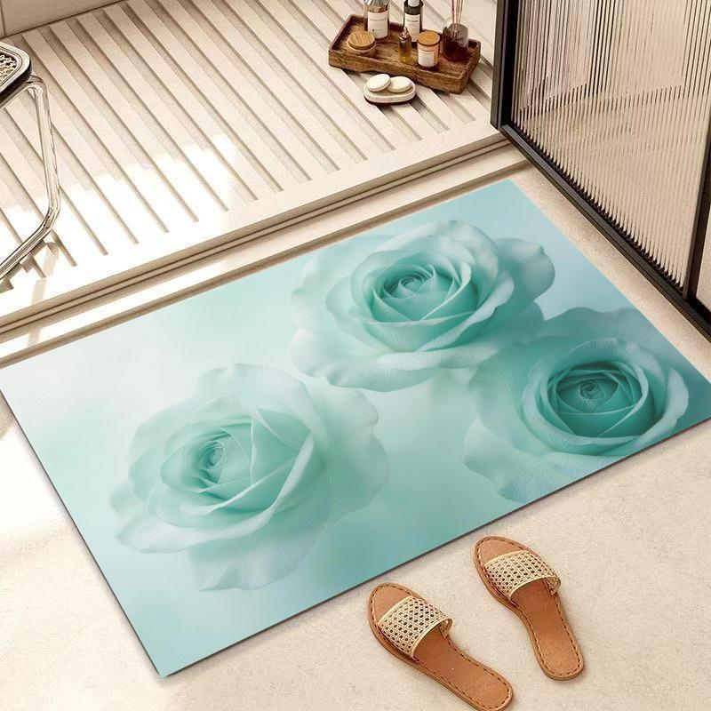 Non-Slip Chinese Lotus Diatom Mud Bath Mat: Water-Absorbent & Cuttable